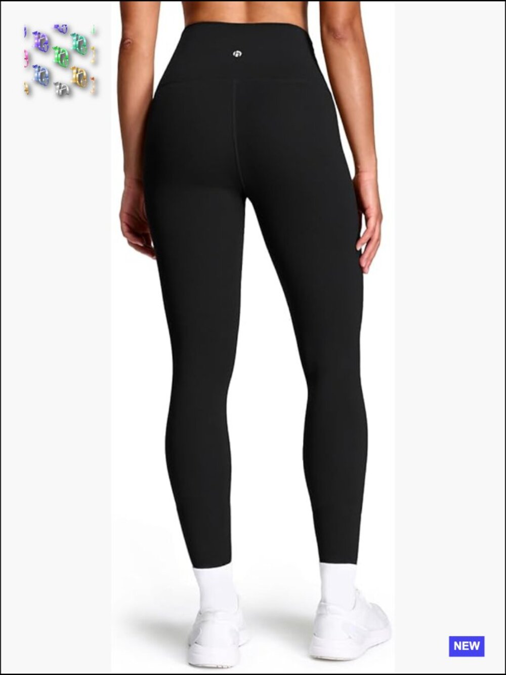 High Waist Compression Leggings 25'' Inseam Workout Gym Yoga Pants Medium